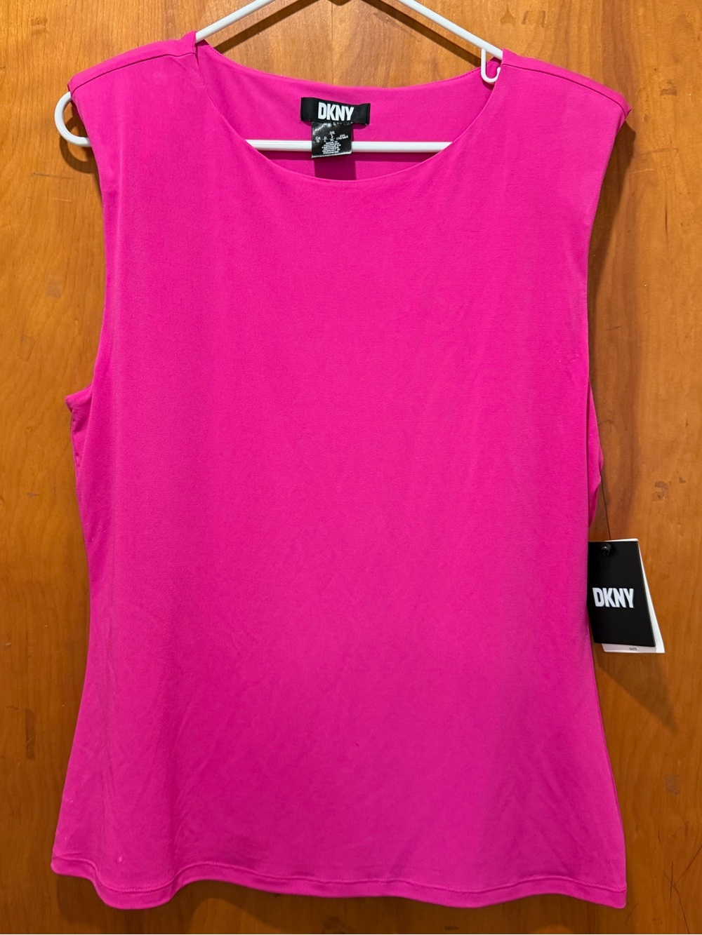 NWT DKNY Women's Sleeveless Crewneck Top - Hot Pink